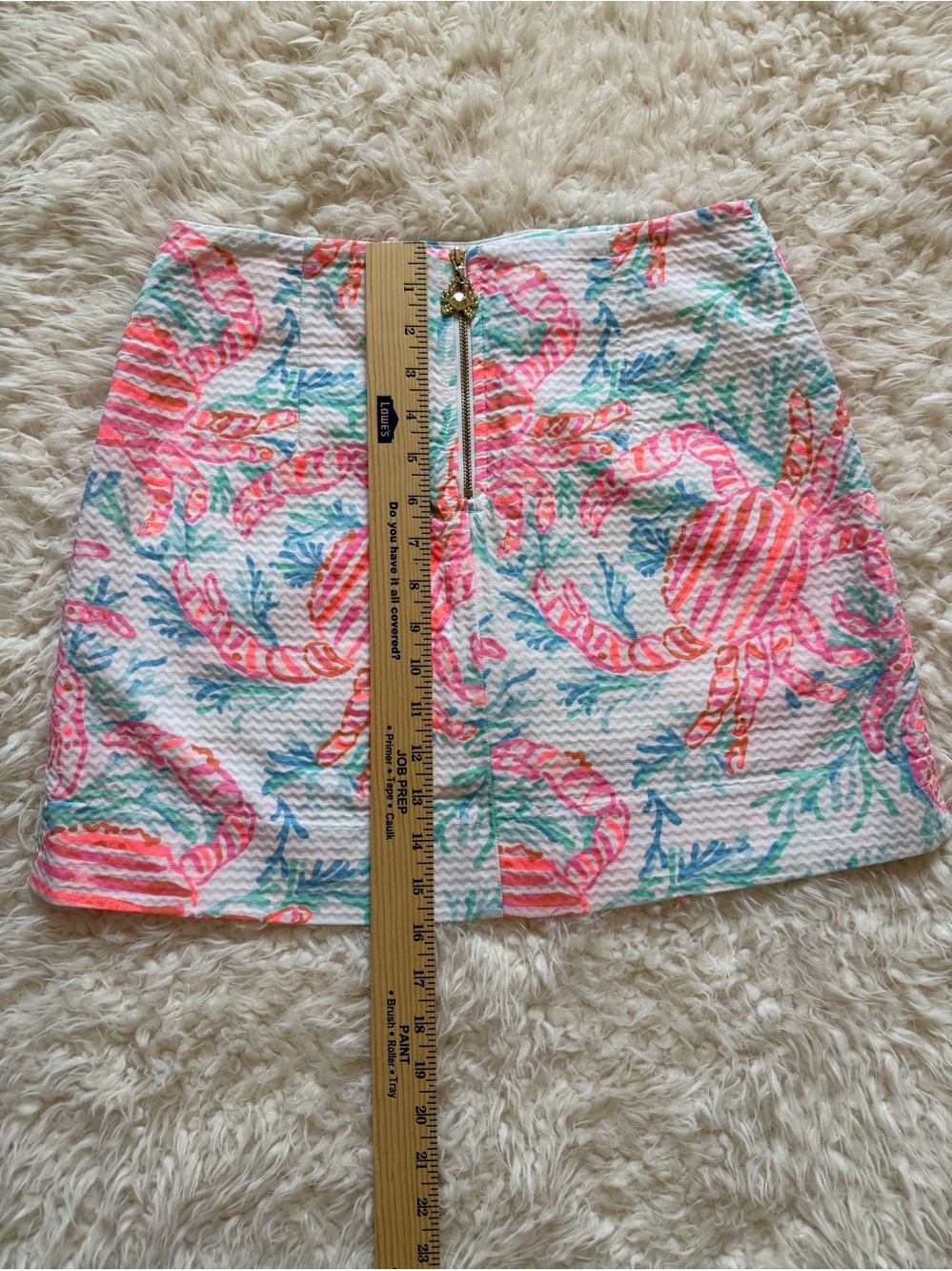 Lilly Pulitzer Women's White & Pink Printed Mini Skirt / Skort - Picture 11 of 12